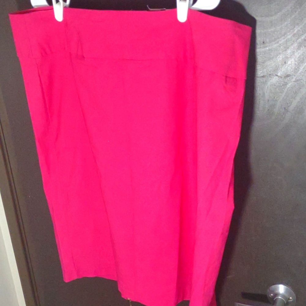 Hot pink pencil skirt